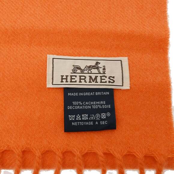 HERMES Authentic Orange Scarf - Picture 9 of 10